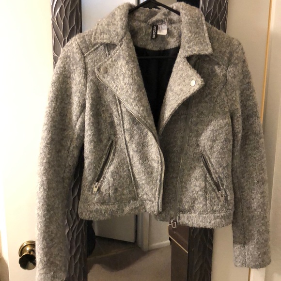 H&M Jackets & Blazers - H&M Wool  Biker Jacket